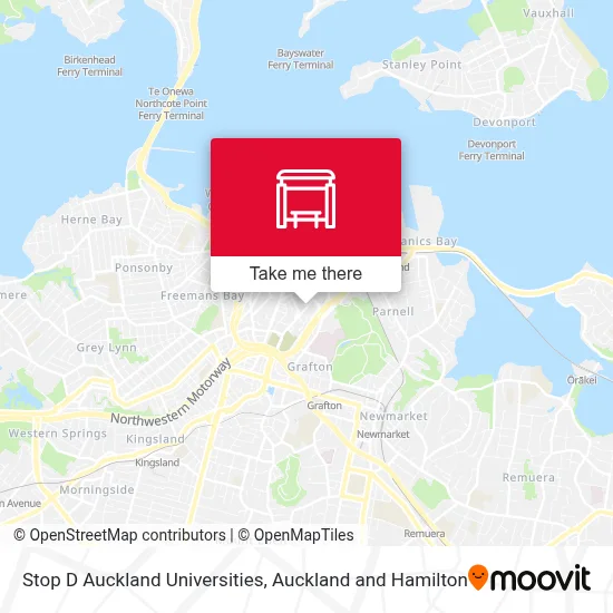 Stop D Auckland Universities map