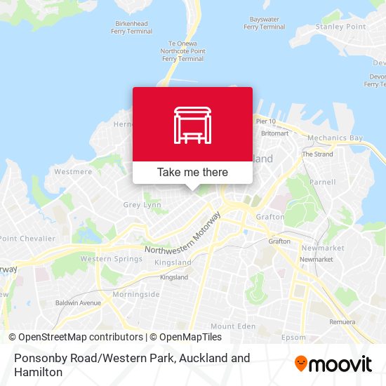 Ponsonby Road/Western Park map
