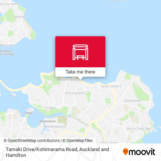 Tamaki Drive/Kohimarama Road map