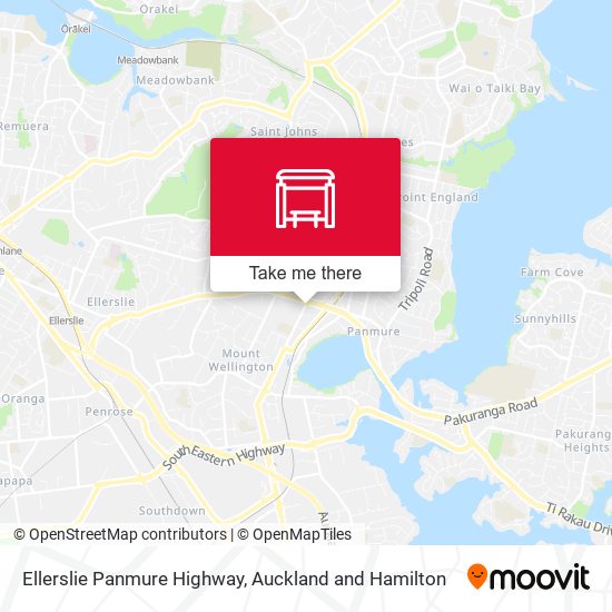 Ellerslie Panmure Highway map
