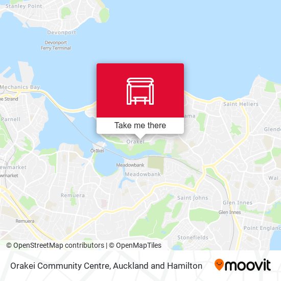 Orakei Community Centre map