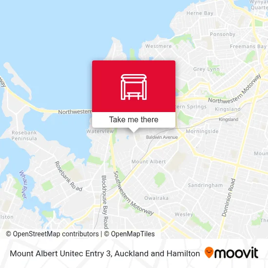 Mount Albert Unitec Entry 3 map