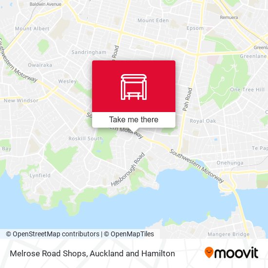 Melrose Road Shops map