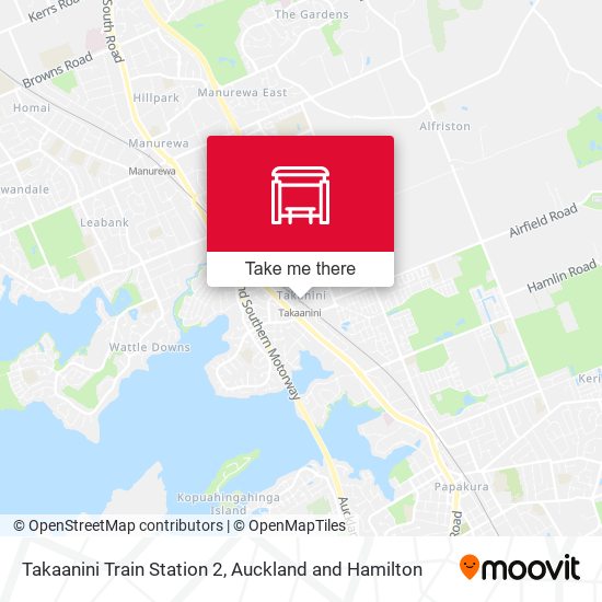 Takaanini Train Station 2 map
