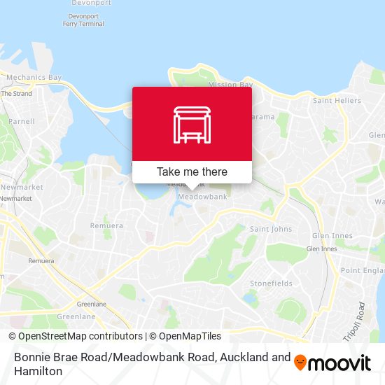 Bonnie Brae Road / Meadowbank Road map