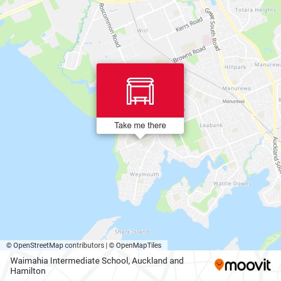 Waimahia Intermediate School map