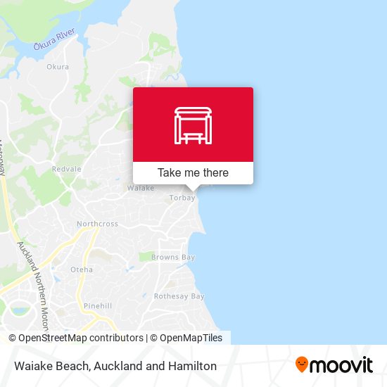 Waiake Beach map