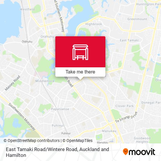 East Tamaki Road/Wintere Road map