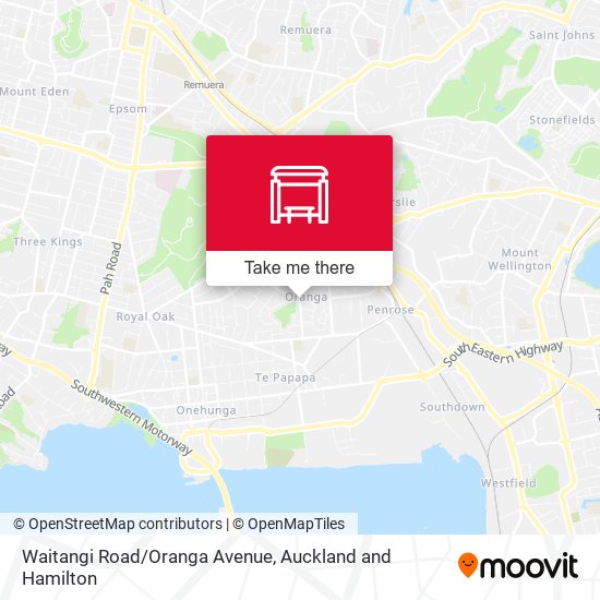 Waitangi Road/Oranga Avenue map