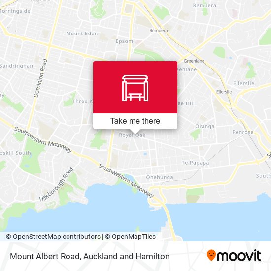 Mount Albert Road map