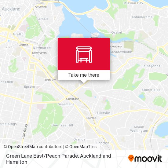 Green Lane East/Peach Parade map