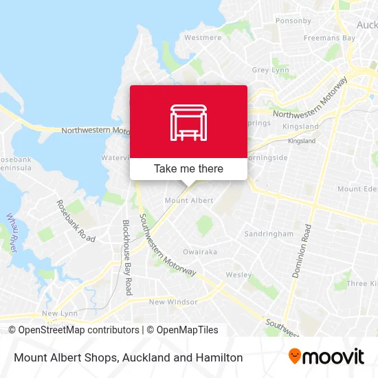 Mount Albert Shops map