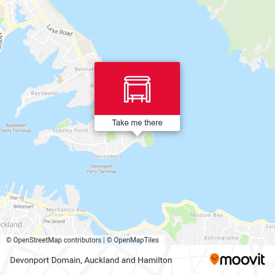 Devonport Domain map