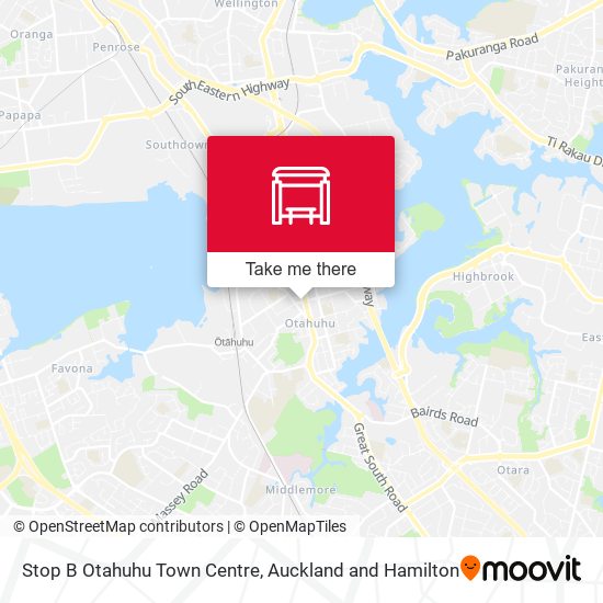 Stop B Otahuhu Town Centre map