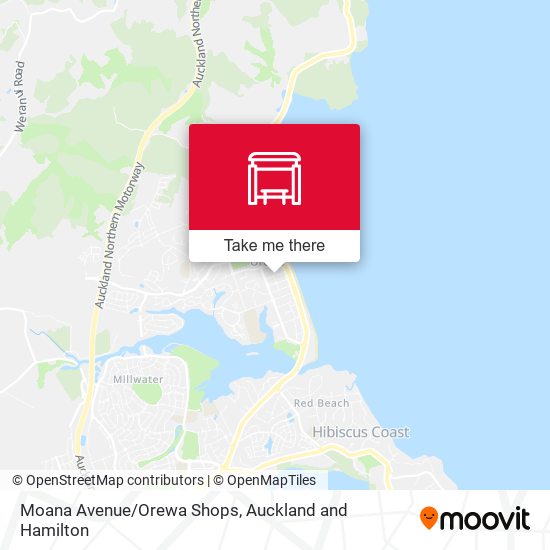 Moana Avenue/Orewa Shops map