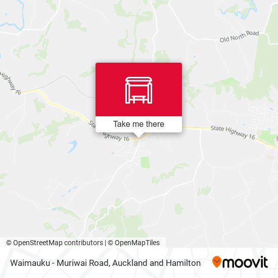 Waimauku - Muriwai Road map
