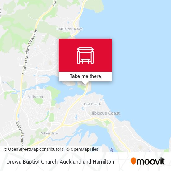 Orewa Baptist Church map