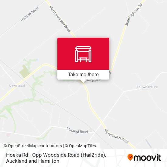 Hoeka Rd - Opp Woodside Road (Hail2ride) map
