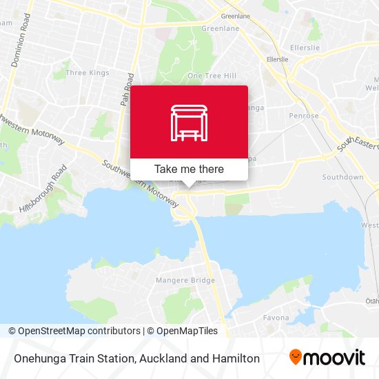 Onehunga Train Station map