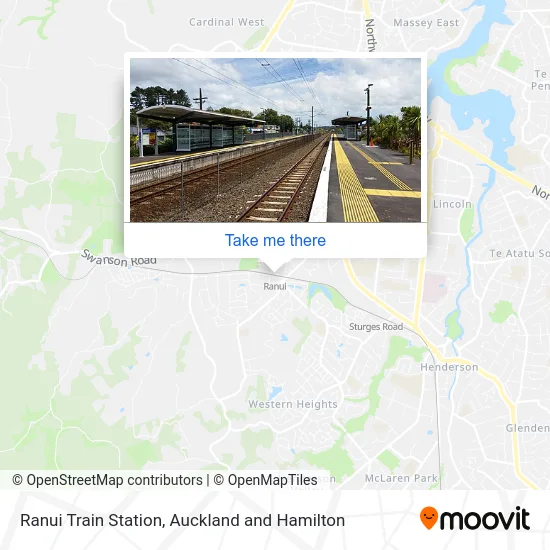 Ranui Train Station map