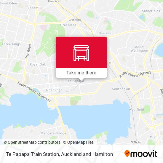 Te Papapa Train Station map