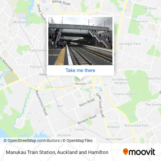 Manukau Train Station map