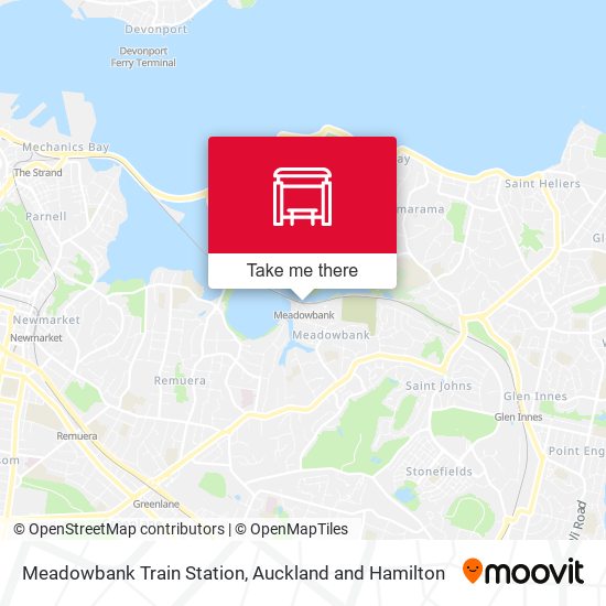 Meadowbank Train Station map