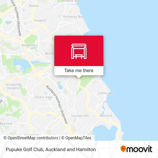 Pupuke Golf Club map