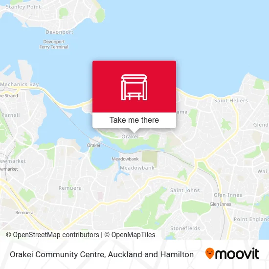 Orakei Community Centre map