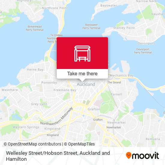 Wellesley Street/Hobson Street map