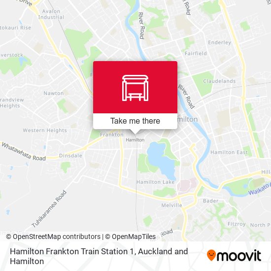 Hamilton Frankton Train Station 1 map
