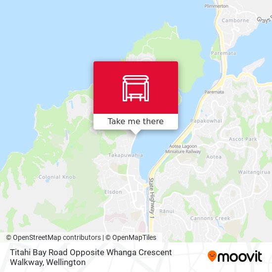 Titahi Bay Road Opposite Whanga Crescent Walkway map