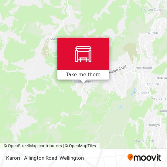 Karori - Allington Road map