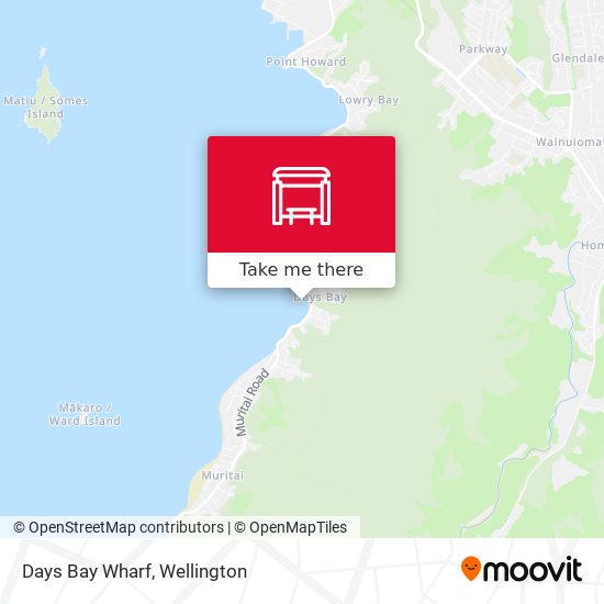 Days Bay Wharf map