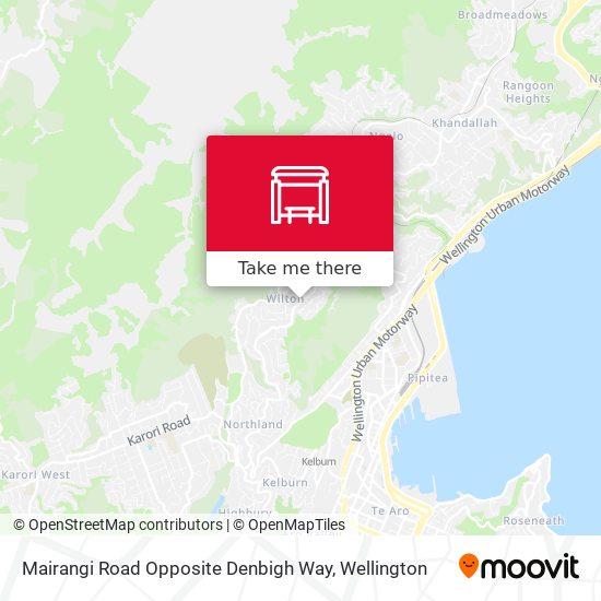 Mairangi Road Opposite Denbigh Way map