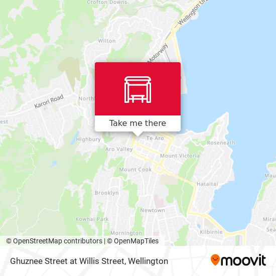 Ghuznee Street at Willis Street map