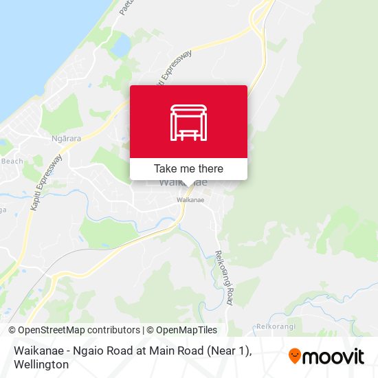 Waikanae - Ngaio Road at Main Road (Near 1) map