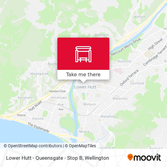 Lower Hutt - Queensgate - Stop B地图