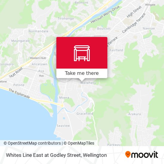 Whites Line East at Godley Street map