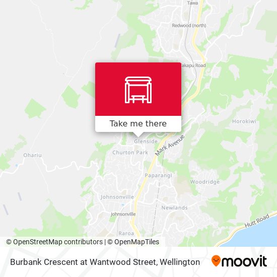 Burbank Crescent at Wantwood Street map