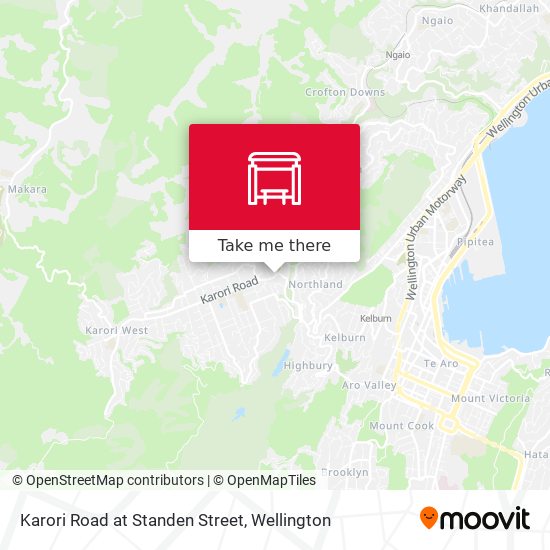 Karori Road at Standen Street map