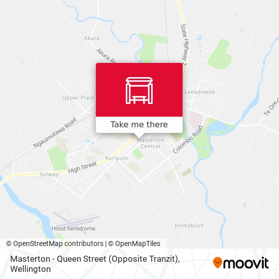 Masterton - Queen Street (Opposite Tranzit) map