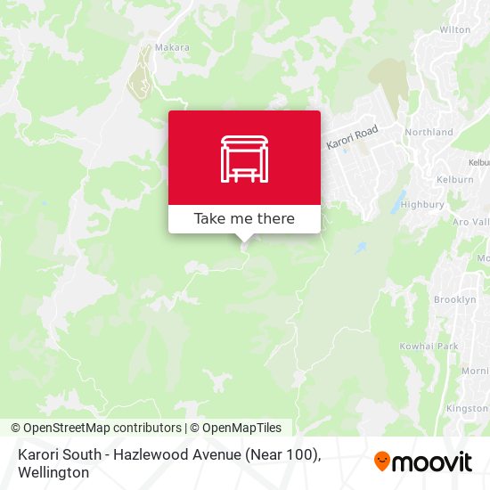 Karori South - Hazlewood Avenue (Near 100) map