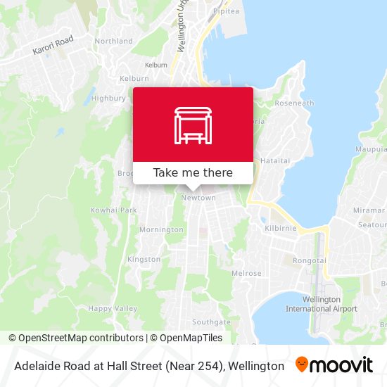 Adelaide Road at Hall Street (Near 254) map