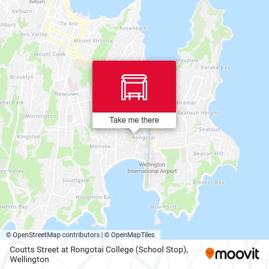 Coutts Street at Rongotai College (School Stop) map