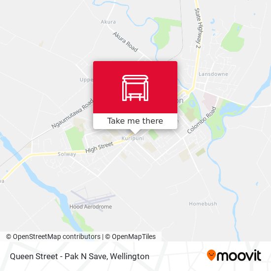 Queen Street - Pak N Save map