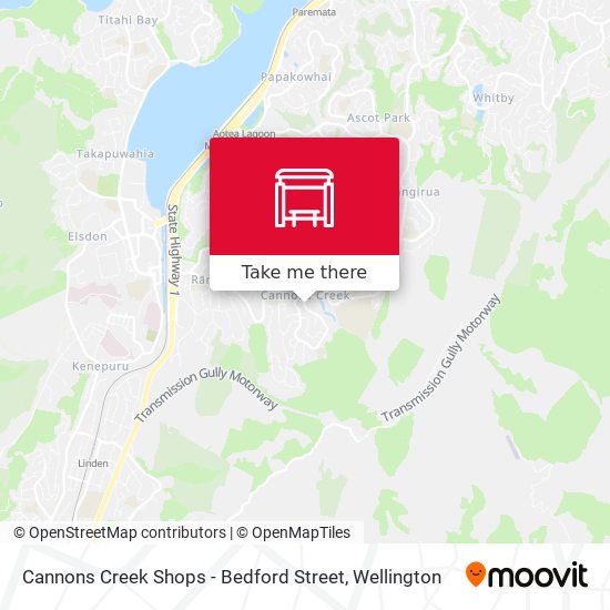 Cannons Creek Shops - Bedford Street map