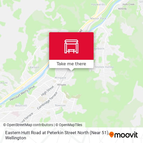 Eastern Hutt Road at Peterkin Street North (Near 51) map