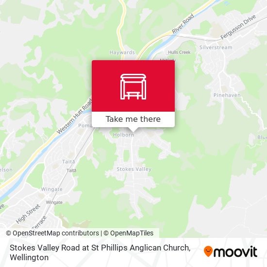 Stokes Valley Road at St Phillips Anglican Church map