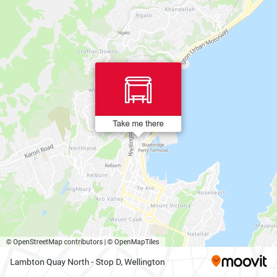 Lambton Quay North - Stop D map